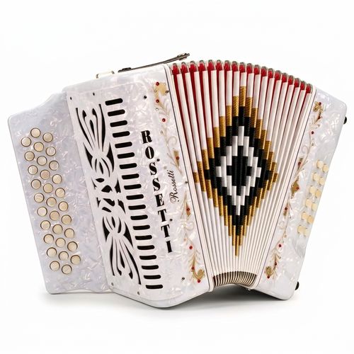Rossetti 31 Button Accordion FBE White