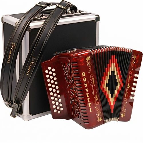 Rossetti 31 Button Accordion FBE Red