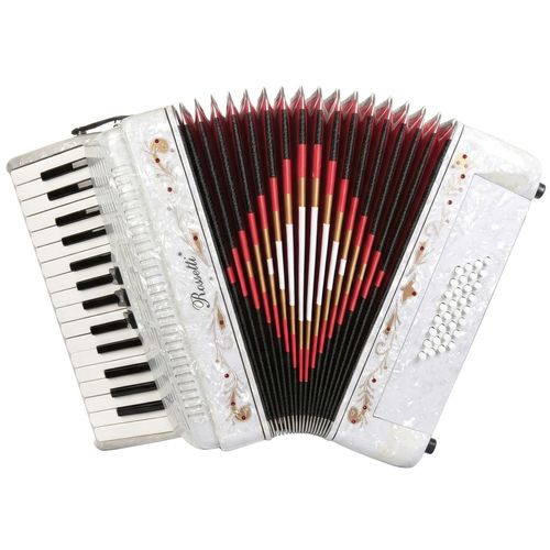Rossetti Piano Accordion 30 Keys 32 Bass White