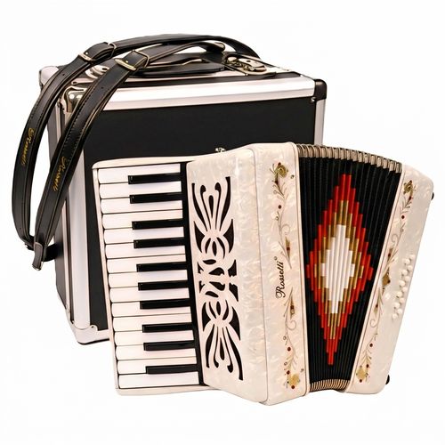 Rossetti Piano Accordion 25 Keys White